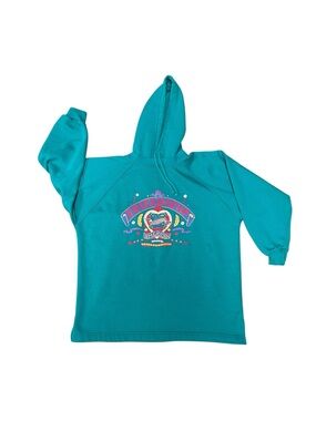 Vintage Teal Sweatshirt Hoodie Universal Friendship Club Size Large